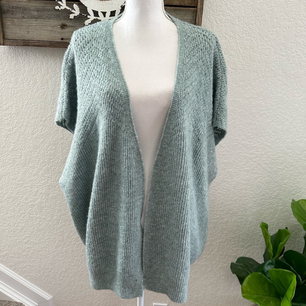 By Anthropologie sage green oversized cardigan sweater OS